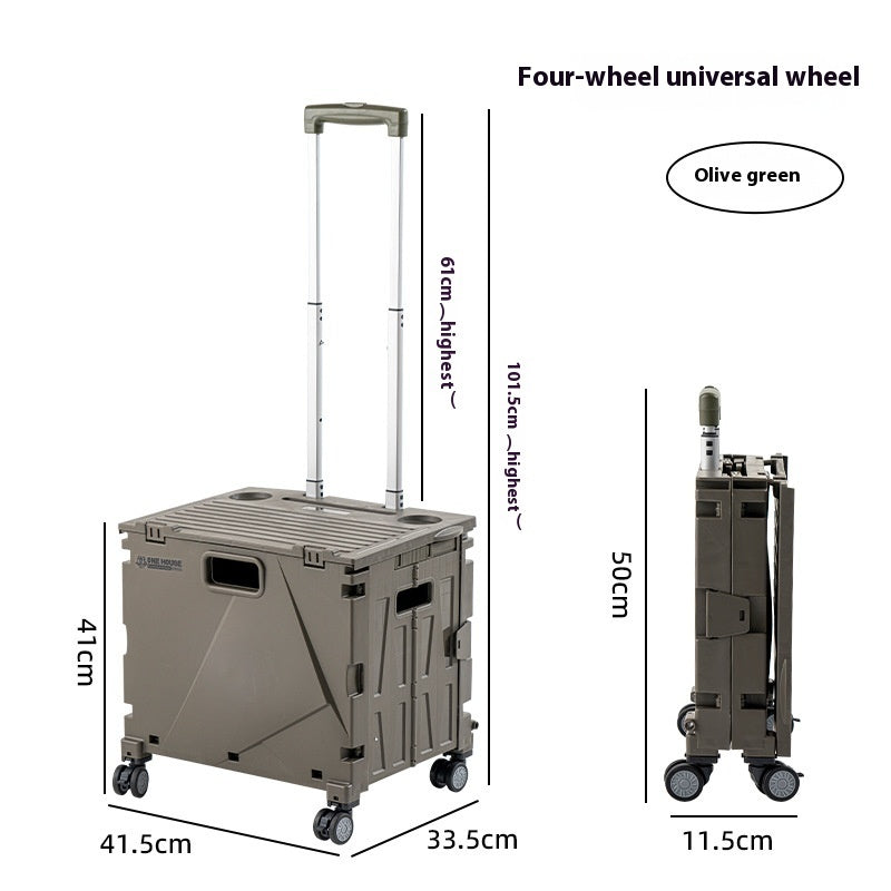 Household Portable Folding Supermarket Trolley