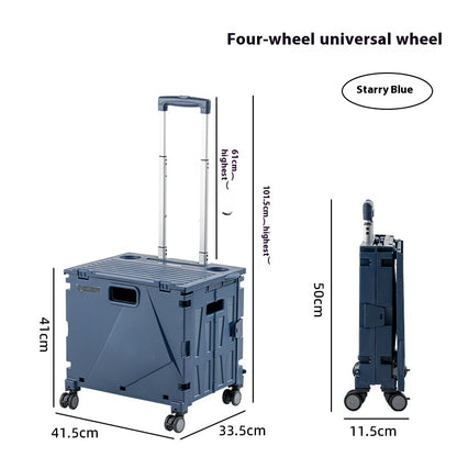 Household Portable Folding Supermarket Trolley