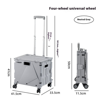 Household Portable Folding Supermarket Trolley