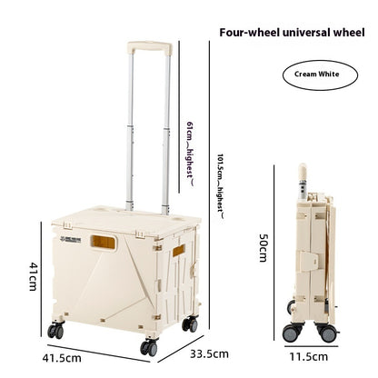 Household Portable Folding Supermarket Trolley