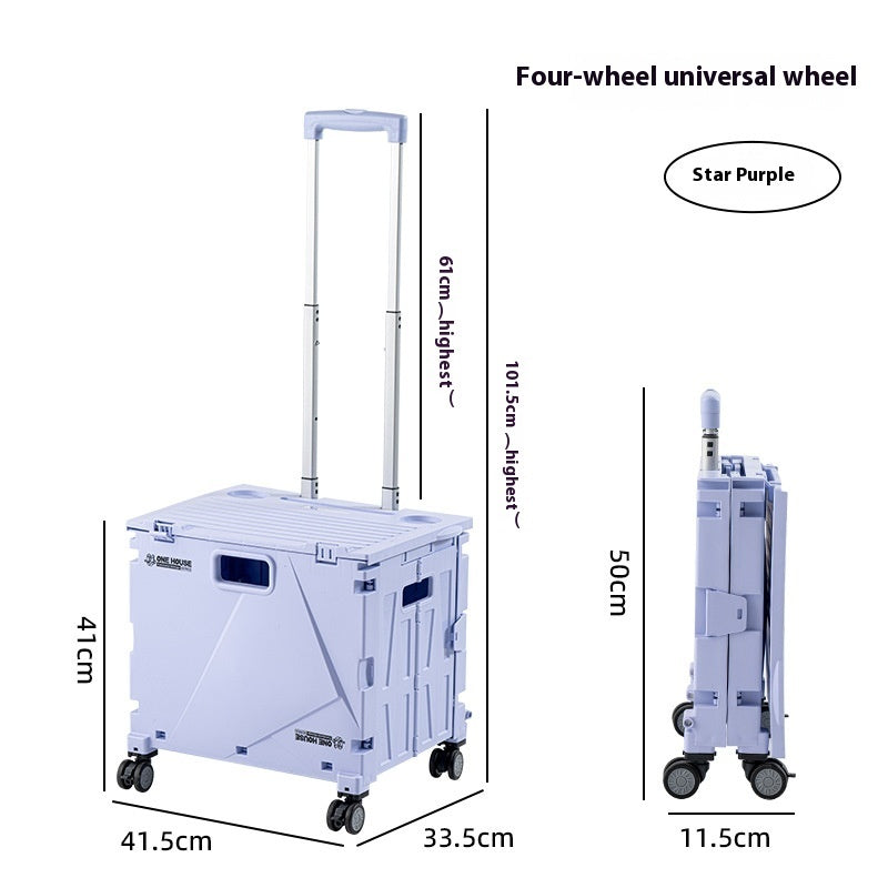 Household Portable Folding Supermarket Trolley