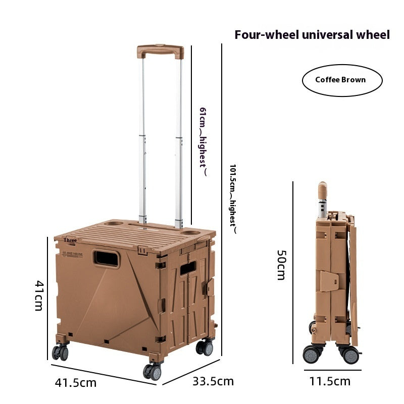 Household Portable Folding Supermarket Trolley